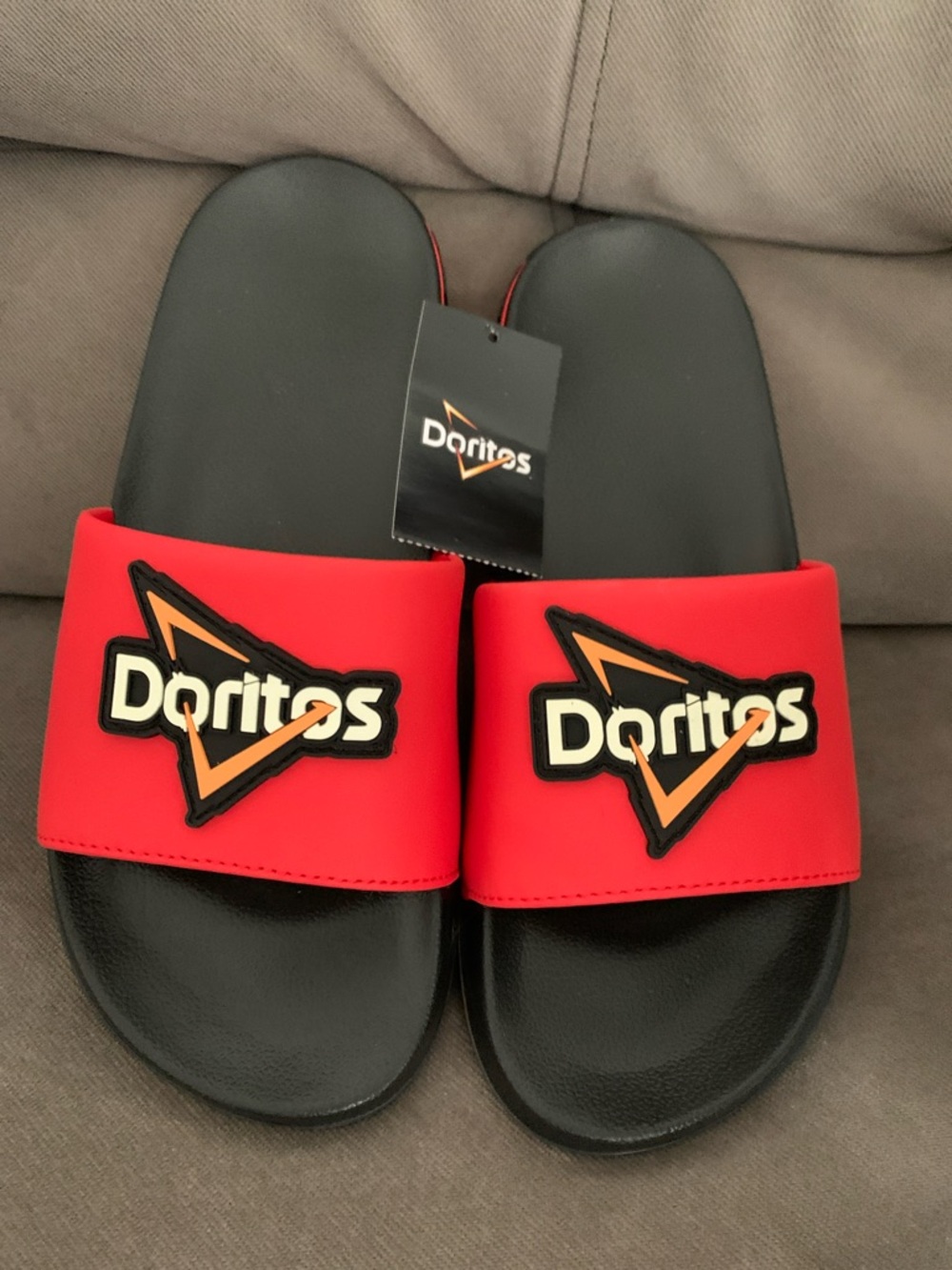 Doritos Red & Black Logo Slide Sandals